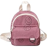 Gardsell Small Backpack Purse Cute Mini Corduroy Bookbag Toddler Backpack School Bags for Women Girls Boys Teens Kids (pink)
