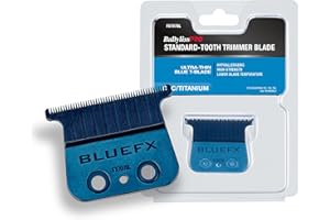 BaBylissPRO Barberology Standard Tooth Blue Titanium Replacement Trimmer Blade, Ultra Thin Blue T-blade (FX707BL)
