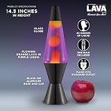 Lava Lamp 14.5 Autumn Dusk Original Motion Lamp Yellow Purple Glass Globe view 3