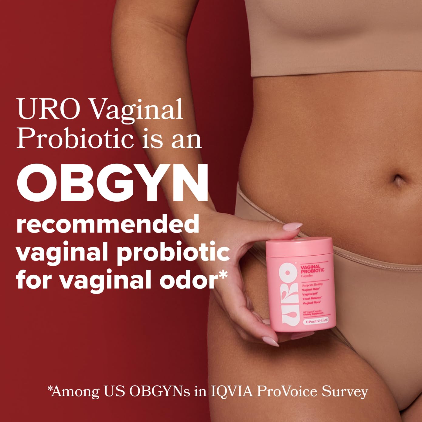 O Positiv URO Vaginal Probiotics for Women pH Balance with Prebiotics & Lactobacillus – Vaginal Health Supplement – Promote Healthy Vaginal Odor & Flora, 60 Count (Pack of 1), 1 Month Supply