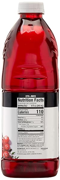 AMAZON BRAND – HAPPY BELLY JUICE COCKTAIL, CRANBERRY, PLASTIC BOTTLE, 64 FL OZ (PACK OF 1)