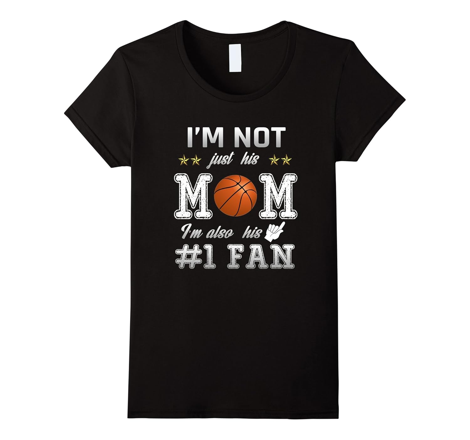 Womens Number One Fan Basketball Mom Shirt-Funny Basketball Mom-Rose