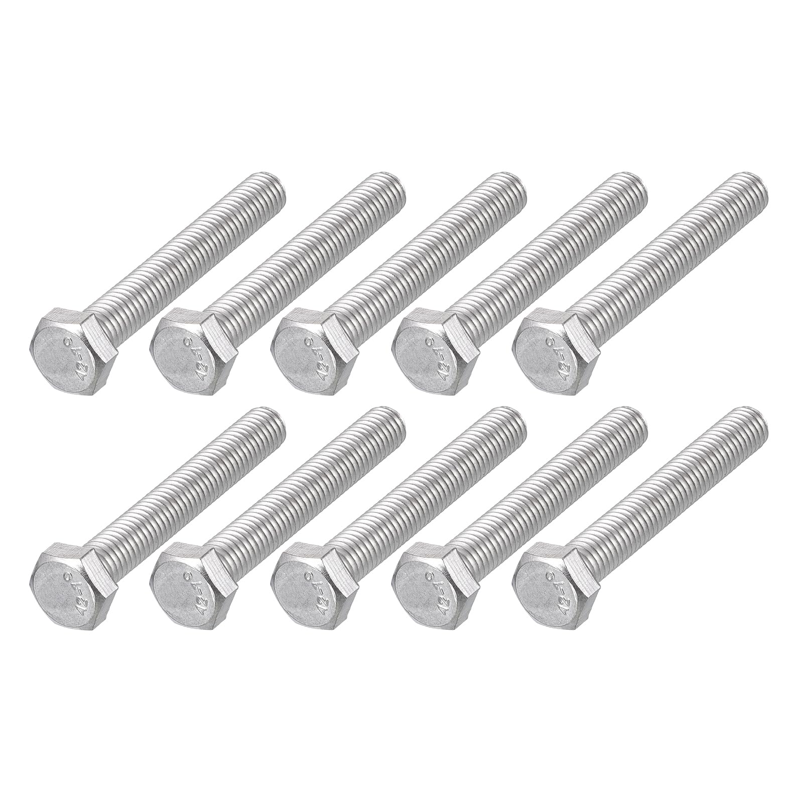METALLIXITY Hex Bolts (M4-0.7x30mm) 20Pcs, 304 Stainless Steel Coarse Fully Threaded Hex Head Screw Bolt Machine Screws - for Furniture Repair, Silver