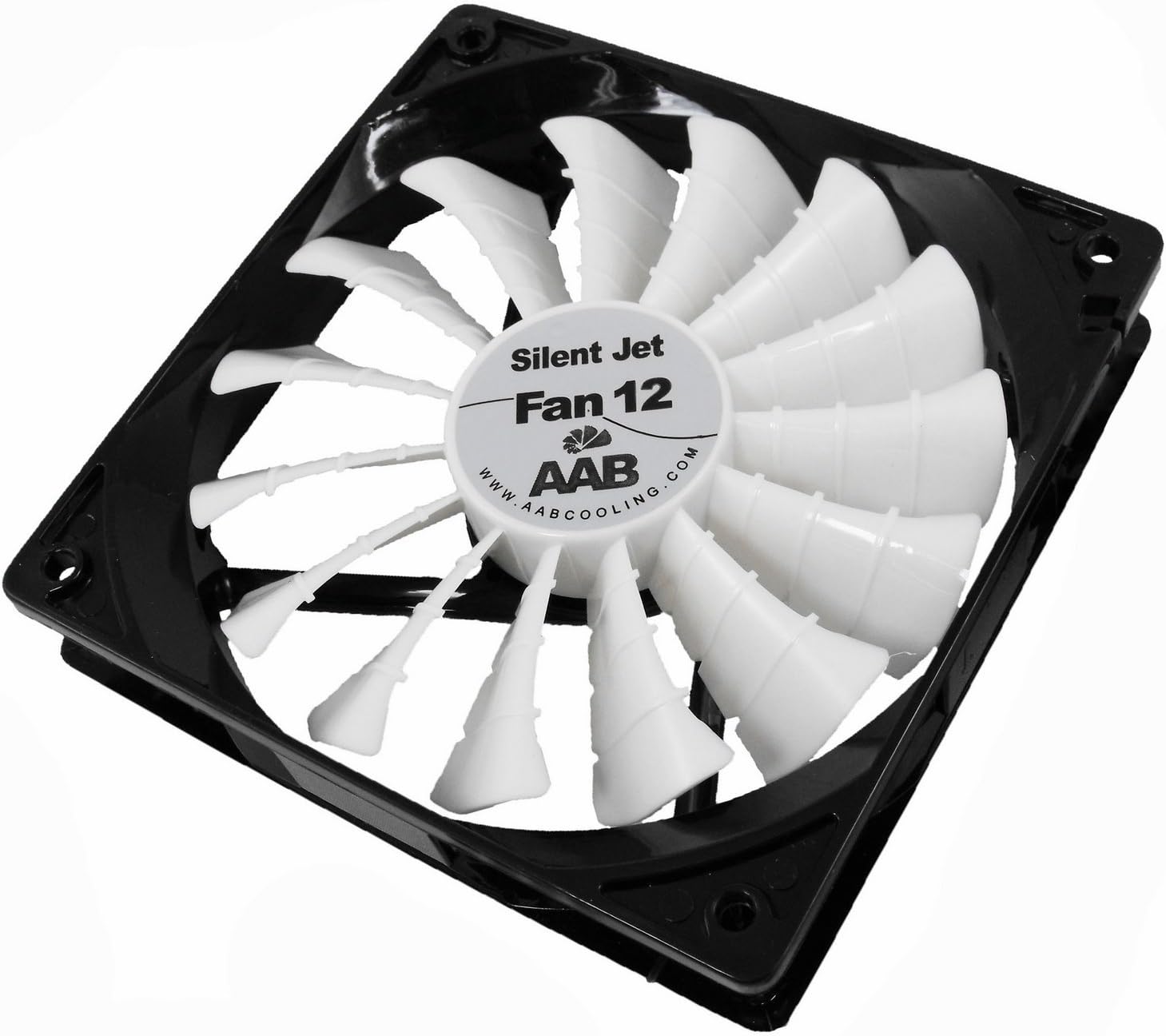 AABCOOLING Silent Jet Fan 12, Silent and Efficient 120mm Fan with 4 Anti-vibration Pads, 120mm Case Fan, CPU Fan, 12V, PC Fan