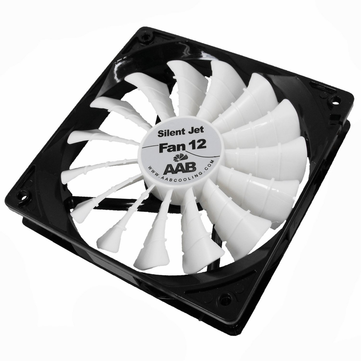 AABCOOLING Silent Jet Fan 12 - Silent and Efficient 120mm Fan with 4 Anti-vibration Pads, 120mm Case Fan, CPU Fan, 12V, PC Fan, Cooling Fan, 12.9 dB(A), 60 CFM, 1100 RPM