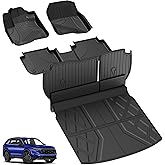 Floor Mats Fit for Honda CRV 2026 2025 2024 2023 (Include Hybrid) - AOMSAZTO 2026 CR-V Cargo Liner with Back Seat Protector - All Weather CRV Floor Liners Trunk Mat Backrest Mats (Fit Upper Deck)