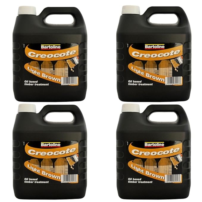 Bartoline Creocote Creosote Substitute Light Brown Timber Wood Fence