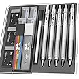 Mr. Pen- Metal Mechanical Pencil Set, 5 Sizes, 0.3, 0.5, 0.7, 0.9, 2mm, Mechanical Pencils, Sketching Pencils, Drafting Pencil, Mechanical Pencil Metal, Christmas Gift