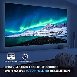 AAXA P400 Native 1080p Short Throw Mini Projector