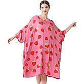 THREE POODLE Plus Size Nightgowns for Women, Oversized Sleep Shirts Dress Sleepwear with Pockets Suits XS - 5XL
