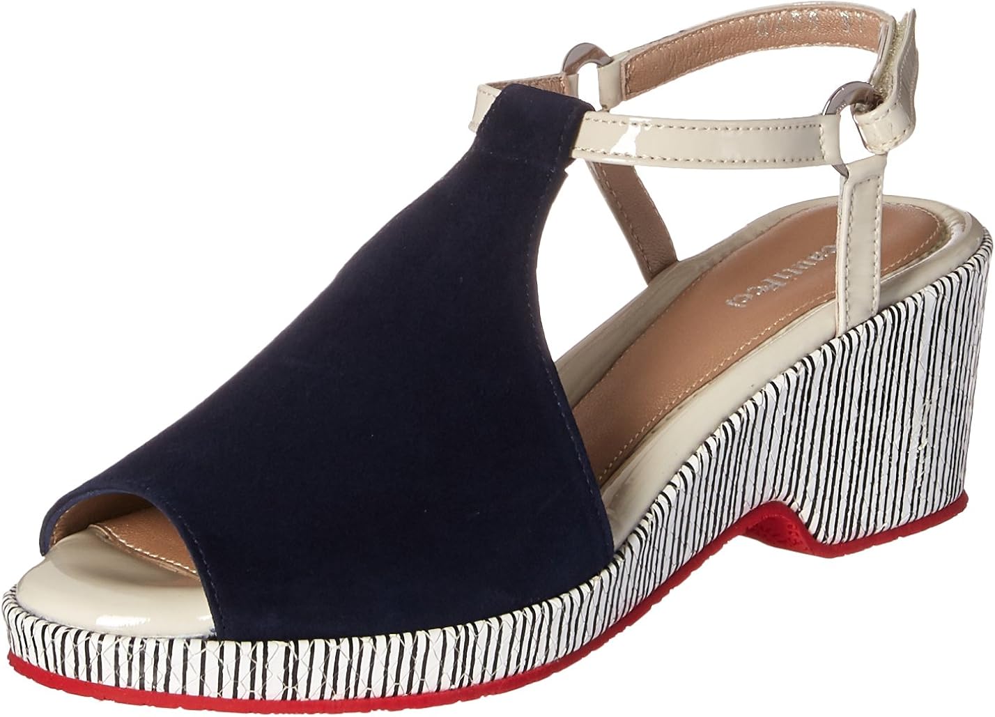 BeautiFeel Women's Kya Sandal, Navy Suede/Line Art, 400 M EU (9 US) Amazon.co.uk Shoes & Bags
