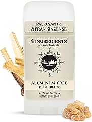 Humble Aluminum-Free Deodorant for Women & Men, Palo Santo & Frankincense - Clean & Fresh Natural Deodorant Stick with Essent