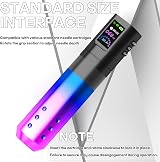 POSEIDON Wireless Tattoo Pen Kit 87Pcs 1800mAh Battery LED Display view 4