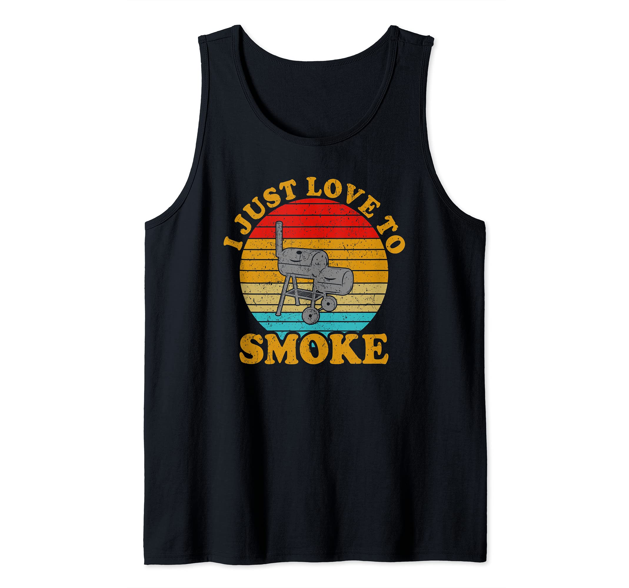 Retro I Just Love To Smoke BBQ Grill Tank Top