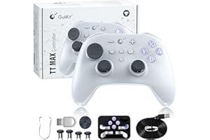 GuliKit TT MAX Wireless Controller for PC, Android, iOS, Switch 1/2, 720° Adjustable TMR Joystick, with 950mAh Long-Lasting B