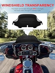 Amazicha Black 8" Wave Windshield Windscreen