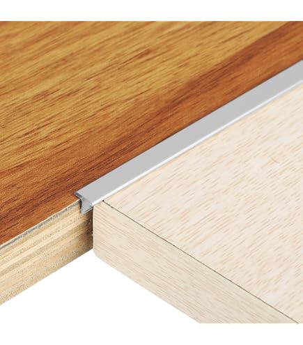 Uxcell 3-Pack 2.9ft Aluminum Floor Transition Strips – T-Molding Gap Cover For Laminate, Vinyl, Tile, Hardwood (Silver, 0.24" Height)