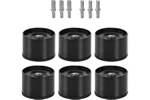 Skuehod 2 Inch Metal Bed Legs Replacement for Adjustable Bed Base Frame, Short Screw in Furniture Legs Set of 6