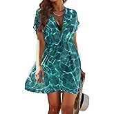 Avidlove Swimsuit Cover Ups for Women Beach Chiffon Swimwear Coverup Sheer Sexy V-Neck Beachwear