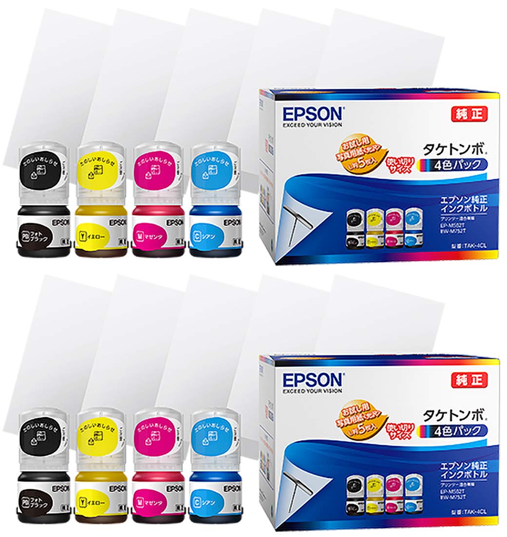 エプソン 純正 インクボトル タケトンボ TAK-4CL (TAK-PB/TAK-C/TAK-M/TAK-Y ）4色×2セットEP-M552T EP-M553T EW-M752T EW-M752TB 対応商品画像