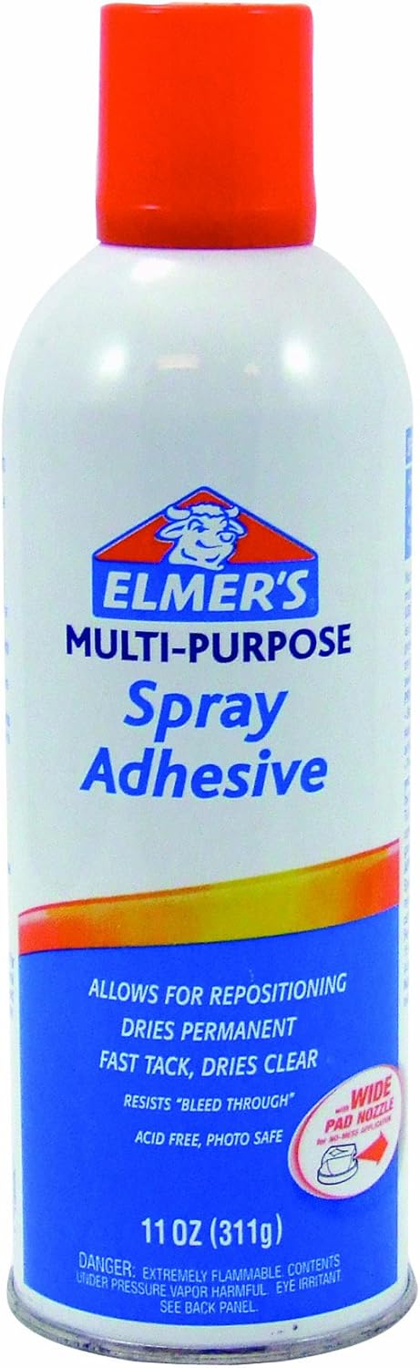Elmer's E451 6 Piece Acid Free Multipurpose Adhesive Spray Set, 11 oz Capacity, Clear