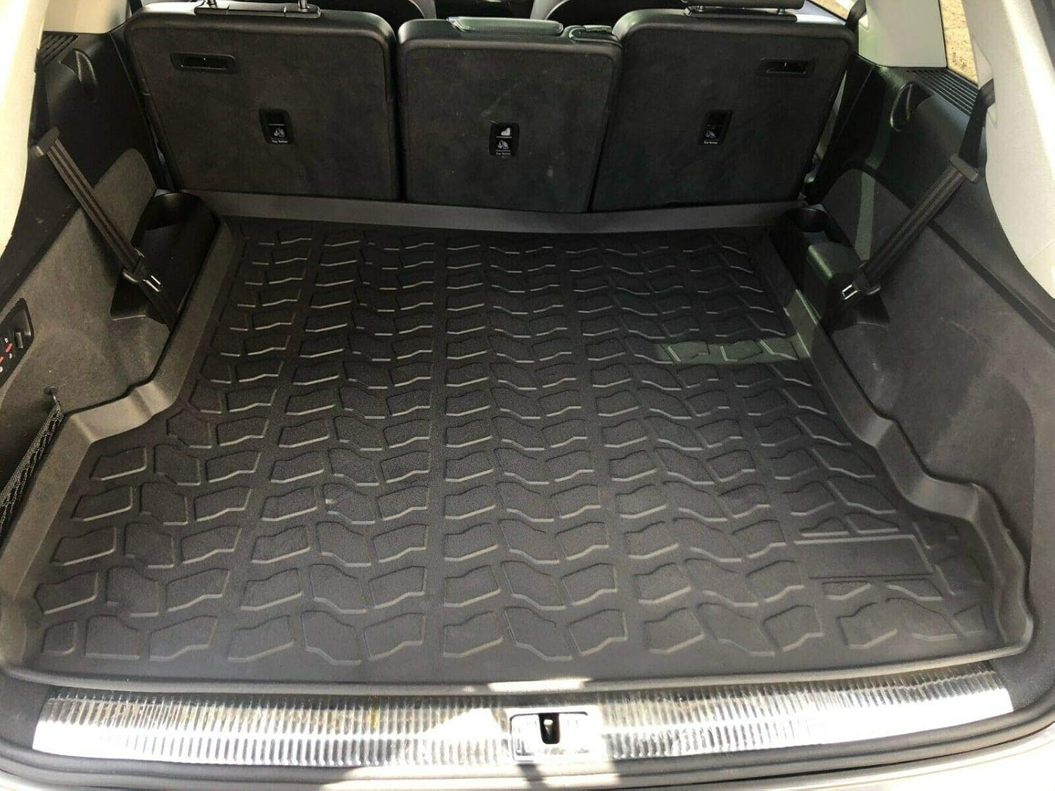 Rear Trunk Liner Tray Mat Pad For Audi Q7 Sq7 2016 2017 2018 2019 2020 Floor Cargo Cover Tray Protection Dirt Mud Snow All Weather Season Waterproof Waterresistant 3d Laser Measured Custom Fit Automotive Interior Accessories