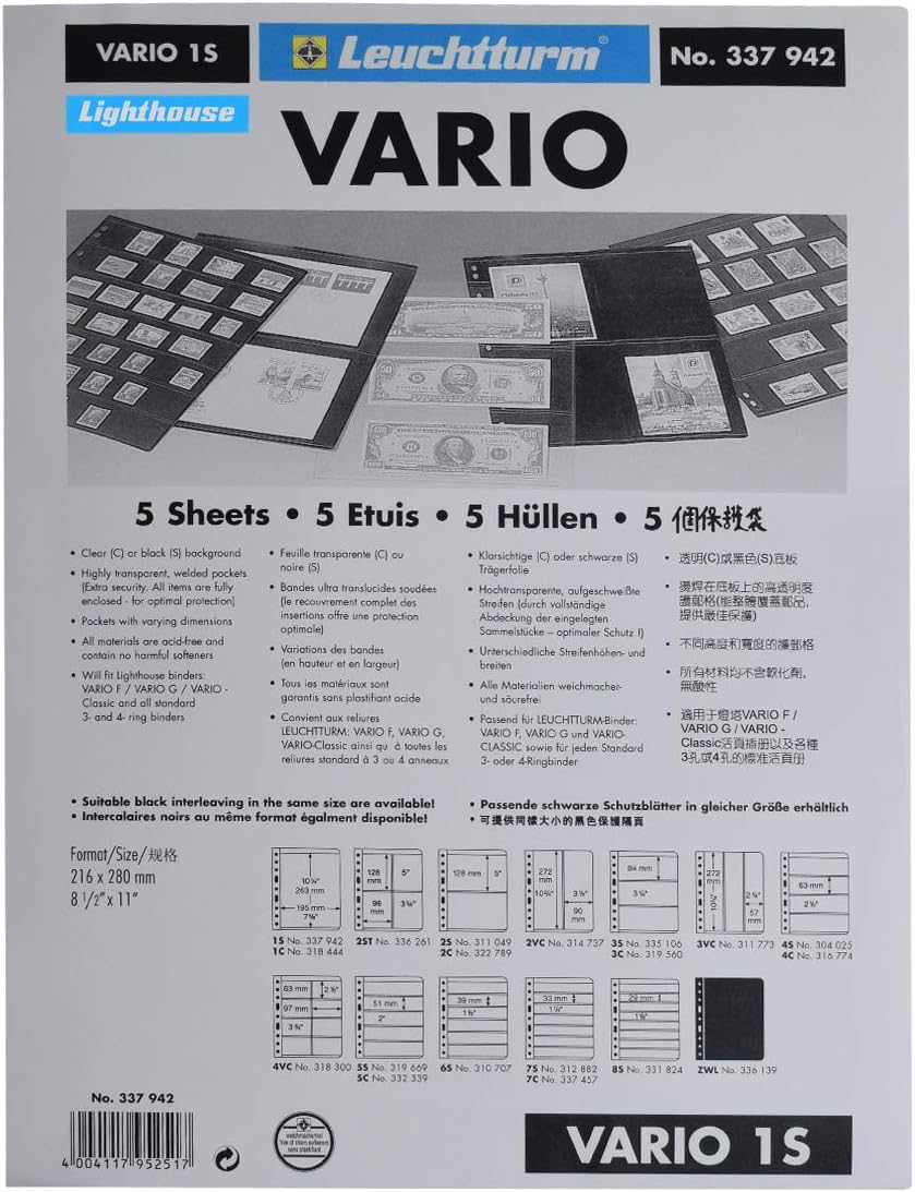 Lighthouse Plastic Sheets Vario 1-Way-Division Black Film