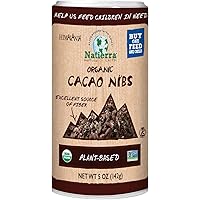 NATIERRA Himalania Organic Cacao Nibs Shaker | Non-GMO & Vegan | 5 Ounce