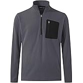 M MAELREG Quarter Zip Pullover Men Midweight Dry Fit Winter Warm Stretchy Golf 1/4 Zip Pullover Mens Sweatshirt with Pocket