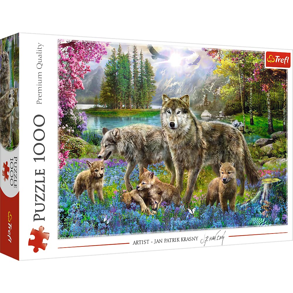 Trefl Wolf Family 1000 Piece Jigsaw Puzzles for Adults & Children Aged 12+ Wolves in the Wilderness Puzzle