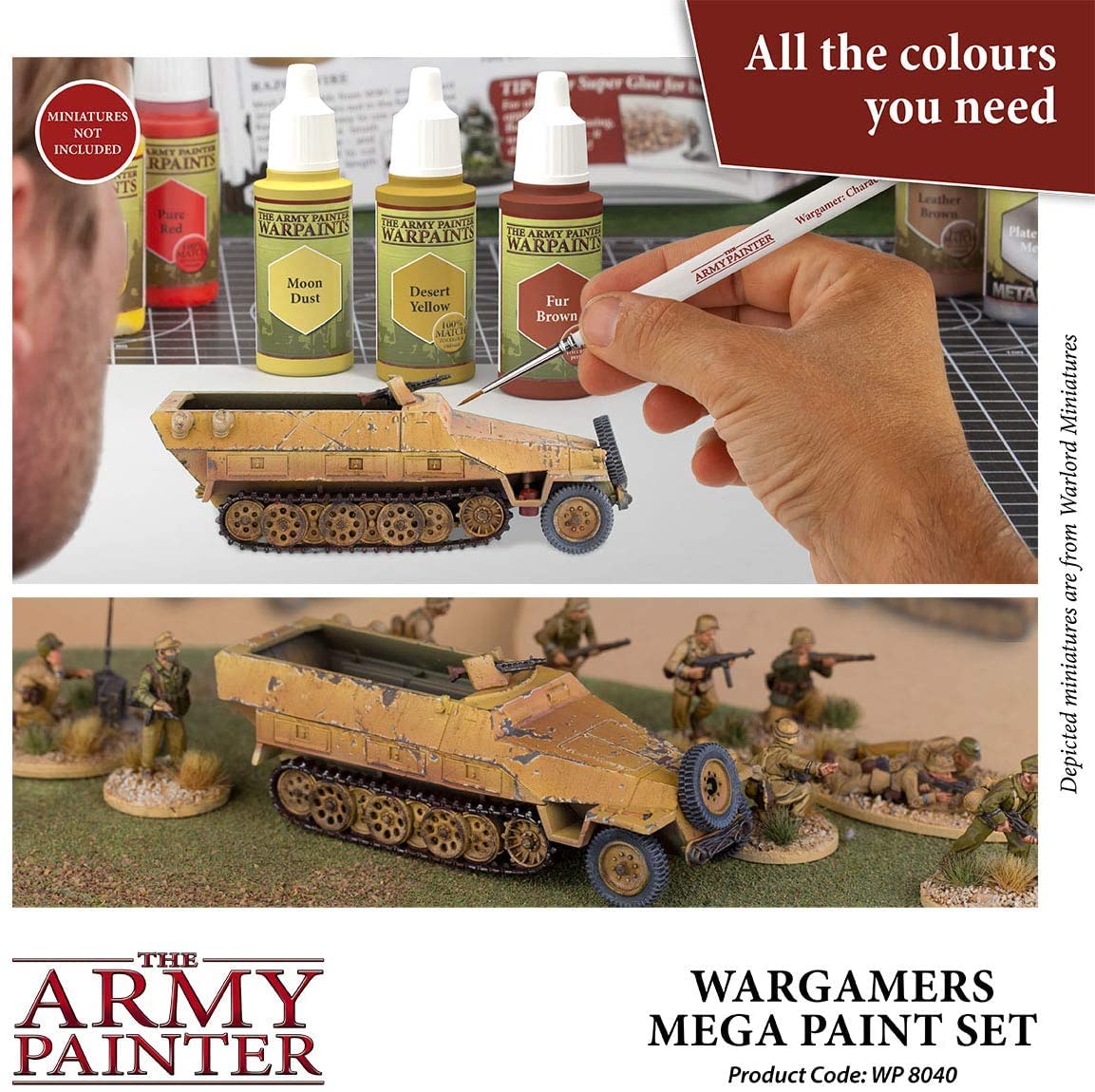 Mini Model Paints Mua The Army Painter Paint Set - Miniature Painting Kit with 100 ...