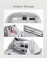 Inateck Electronics Organizer Travel Case Olive Large 180° Open 1200D view 4