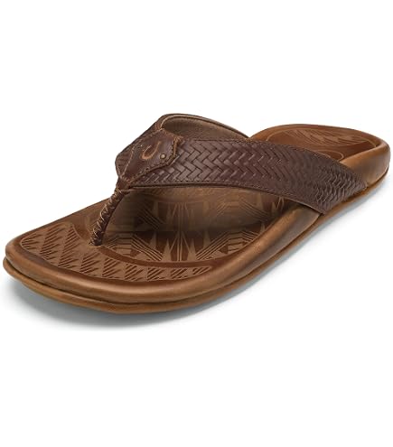 Amazon.com | OluKai 'Ilikai Men's Leather Sandals, Full-Grain