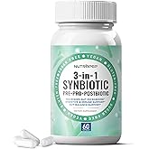 NutraPep Synbiotics Probiotic Prebiotic Postbiotic - Daily Gut Health Support with Pre Pro & Post Biotics for Men Women - Digestive & Immune Support Balance Synbiotic Supplement - Vegan Gluten Free