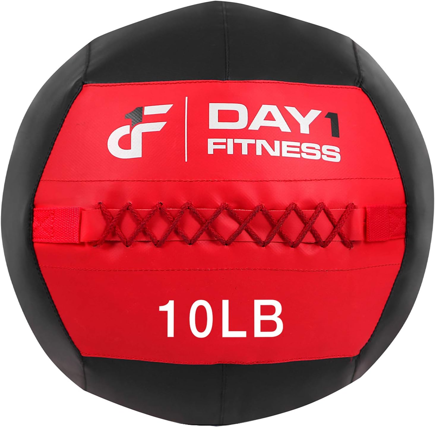 Day 1 Fitness Soft Wall Medicine Ball 6 Pounds RED/BLACK - for Exercise, Rehab, Core Strength, Large Durable Balls for TRX, Floor Exercises, Stretching : Sports & Outdoors