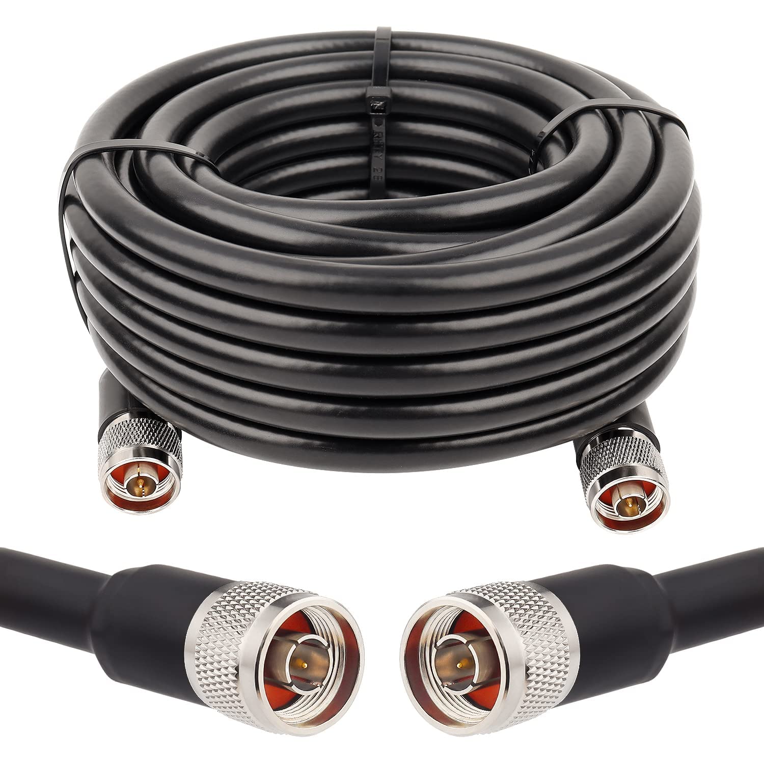 MOOKEERF N Cable N Male Cable 20ft KMR400 Ultra Low Loss N-Type Cable N Male to N Male Cable 50ohm N Cable KMR400 N Extension Cable