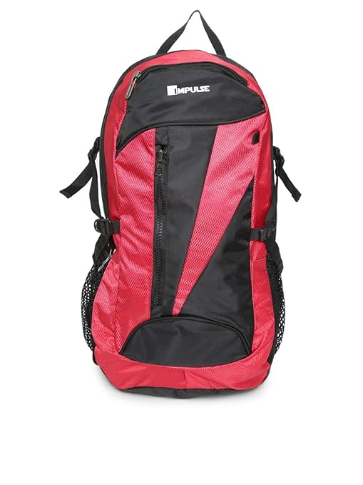 Impulse Climate Proof Mountain Rucksack/Hiking/Trekking/Camping Bag/Backpack Triund Trek 50 ltrs Rucksack with Rain Cover (Red)