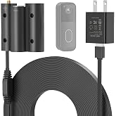 Power Cable with Adapter for Blink Video Doorbell-2nd Gen (2025 Release), Doorbell Transformer with 16.4ft/5m Weatherproof Charging Cord for Blink Video Doorbell, Replace Battery-Black