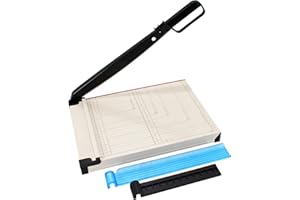 TEXALAN(R) 12-Inch Guillotine Paper Trimmer - Durable Metal & ABS, 12 Sheet Capacity with Magnetic Clamp & Guide