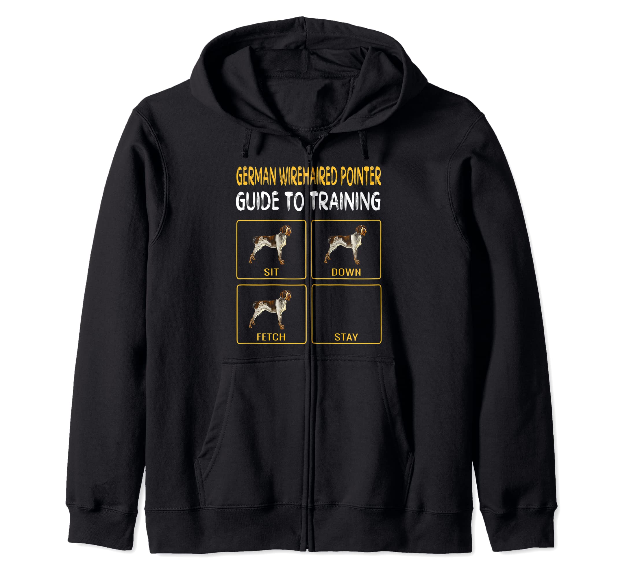 German Wirehaired Pointer Guide To Training Dog Obedience Zip Hoodie