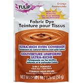 Tulip Permanent Fabric Dye Powder, Hot Dye Method for Vibrancy, Long-Lasting Color, Orange