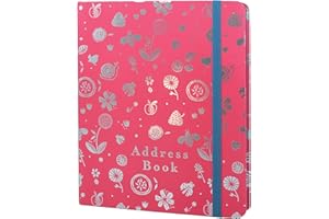 Boxclever Press Large Address Book. Address Book with Alphabetical Tabs and 432 Spaces. Hardcover Address Books with Change of Address Labels, Birthday & Christmas Card Sections. 8.5 x 7.5ins