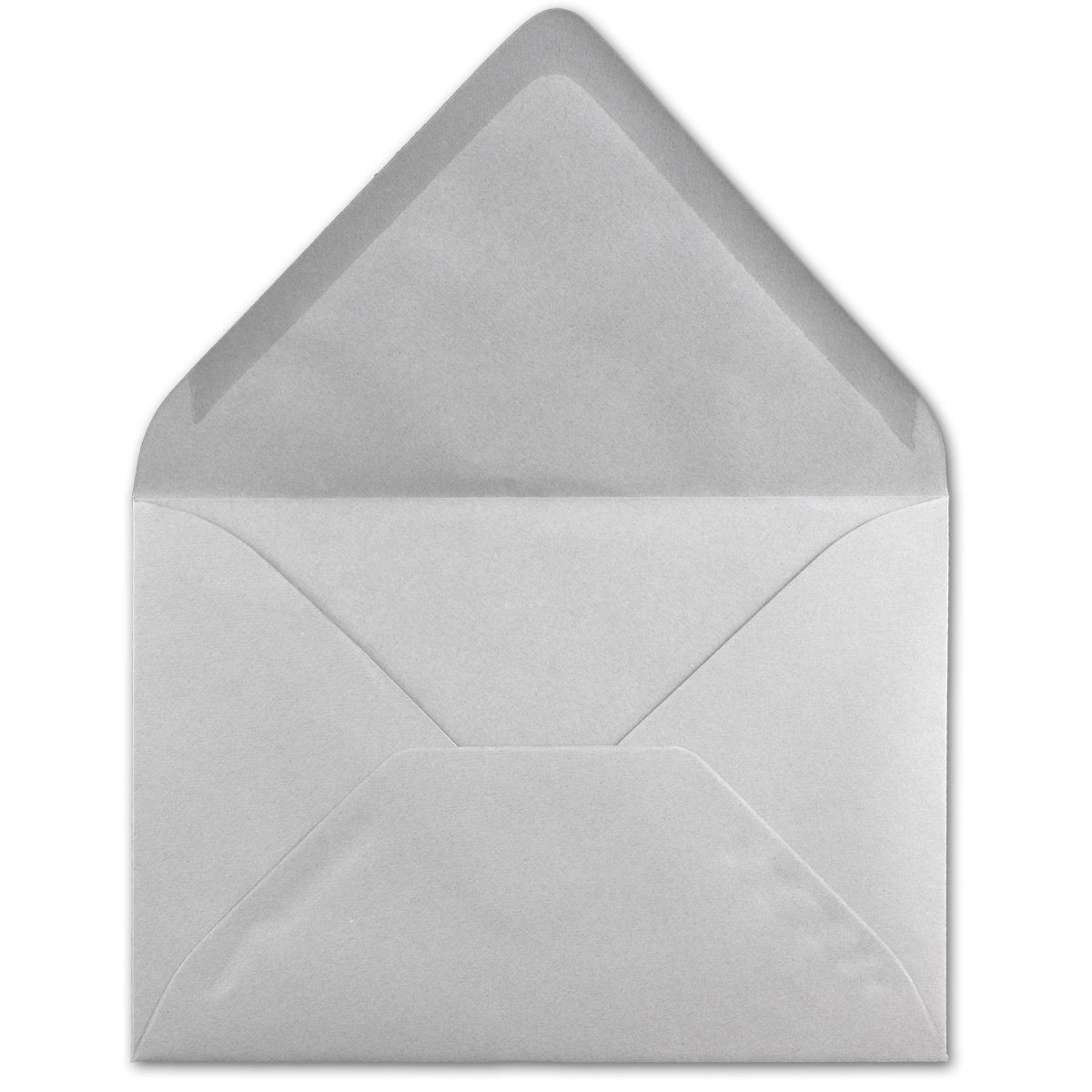 100 DIN C6 Envelopes Light Grey 11.4 x 16.2 cm 120 g/m² Wet Seal Letter Envelopes Without Window for Invitations from Your Glüxx Agent