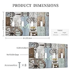 Xuejiaku Light Switch Cover Rustic Wood Western