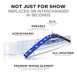 ClixWipers 22" + 18" (Set of 2) Stars All Weather