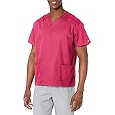 Cherokee Womens Signature 86706 Missy Fit V-Neck Top (Size 2x-5x) Medical Scrubs Shirts, Hot Pink, XX-Large Plus