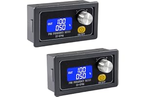 Coliao 2pcs Signal Generator XY-KPWM 1-Channel 1Hz-150KHz PWM Pulse Frequency Generator DC 3.3V-30V 5-30mA Function Generator Duty Cycle Square Wave Generator Adjustable Module LCD Display