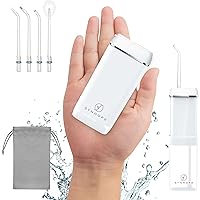 Water Flosser [Mini Cordless Portable] Oral Irrigator Water Teeth Cleaner pick, Telescopic Water Tank, 3 Modes & IPX7 Waterpr