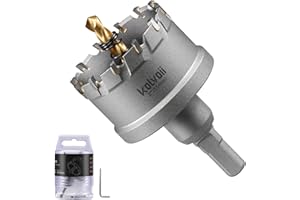 Kolvoii 2"(51mm) TCT Hole Saw for Hard Metal, Tungsten Carbide Tipped Hole Saw Drill Bit Heavy Duty Carbide Hole Cutter with 