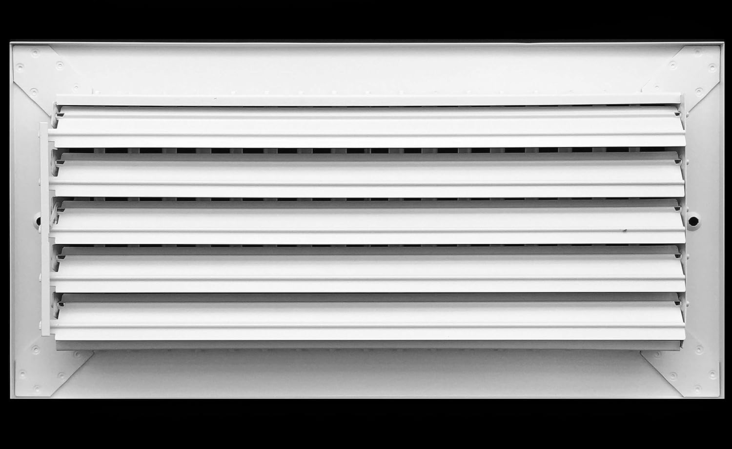14"w X 6"h Adjustable AIR Supply Diffuser - HVAC Vent Cover Sidewall or Ceiling - Grille Register - High Airflow - White [Outer Dimensions: 15.75"w X 7.75"h] - Heating Vents - 